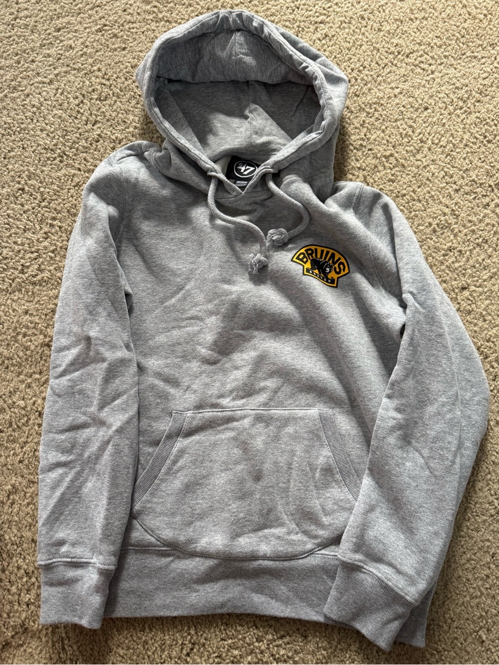 47 Gray Bruins Hooded Pullover